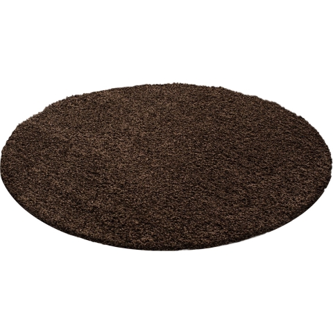 Muratap Basic rond shaggy vloerkleed hoogpolig- 120 cm rond