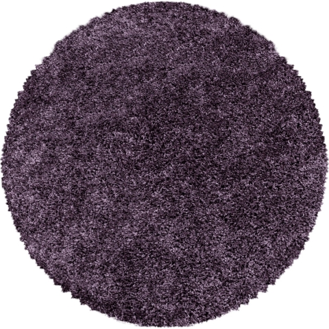 Muratap Monaco soft rond shaggy hoogpolig vloerkleed lila / 160 cm rond