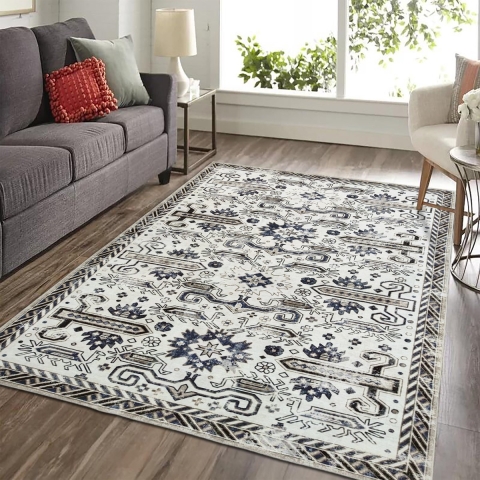 Muratap Nostalgia oriental vintage rechthoek laagpolig vloerkleed wasbaar anti-slip woonkamer slaapkamer 160x230 cm