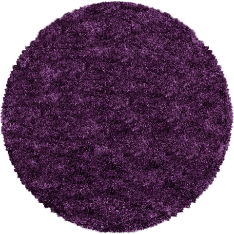 Muratap Pearl soft rond hoogpolig vloerkleed / lila- 160 cm rond