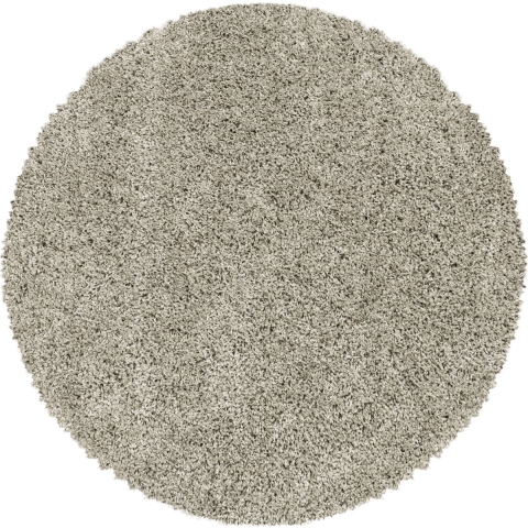 Muratap Monaco soft rond shaggy hoogpolig vloerkleed beige- 160 cm rond