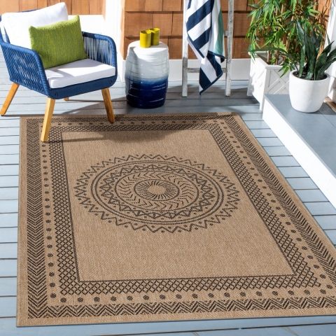 Muratap Natur vloerkleed kumar buitenkleed sisal laagpolig indoor en outdoor beige 240x340 cm