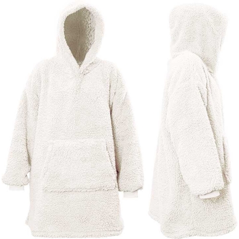 Unique Living hoodie teddy 70x50cm dove white