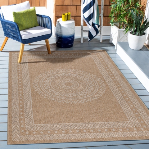 Muratap Natur vloerkleed kumar buitenkleed sisal laagpolig indoor en outdoor 140x200 cm