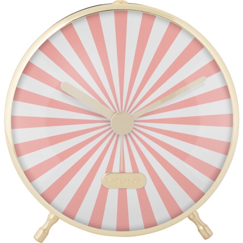 Karlsson wekker candy swirl flamingo pink & white