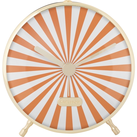 Karlsson wekker candy swirl bright orange & white