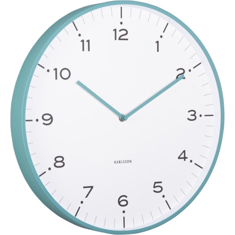 Karlsson wandklok circus rings turquoise blue- Ø40cm