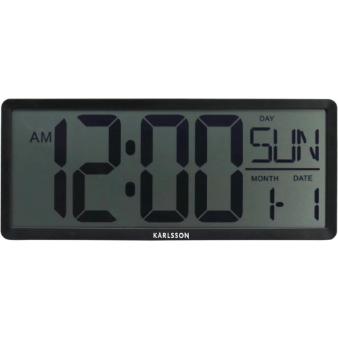Karlsson wand/tafelklok retro lcd -