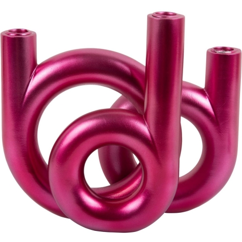 Present Time kandelaar rings medium metallic dark pink