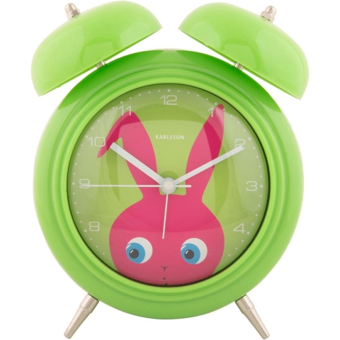 Karlsson wekker peekaboo bunny donker