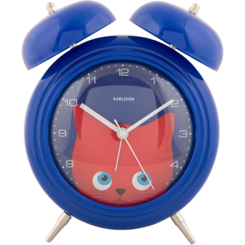 Karlsson wekker peekaboo cat donker