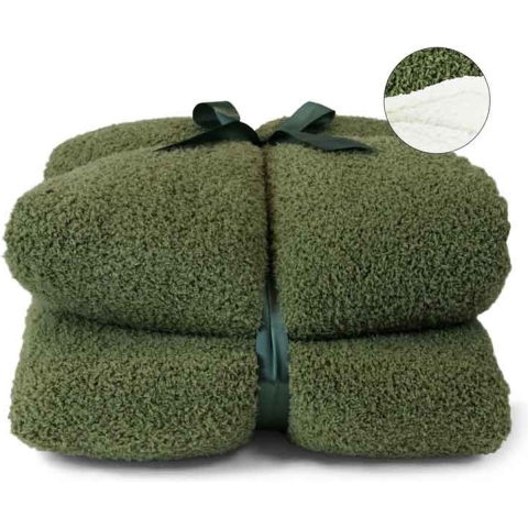 Unique Living plaid douwe winter green -150x200cm