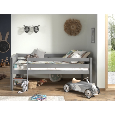 Lucevi pino halfhoogslaper met ladder 90x200cm - h85cm