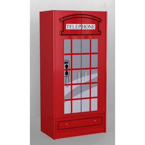 Lucevi carbeds london bus kleerkast 190x89x56cm -