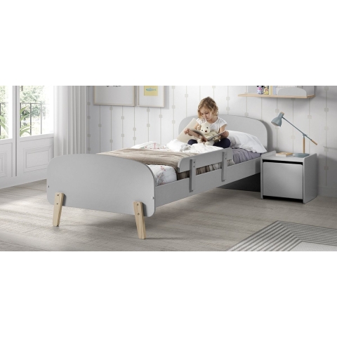 Lucevi kiddy bed 90 x 200 cm cool grey kiddy nachttafel cool grey kiddy