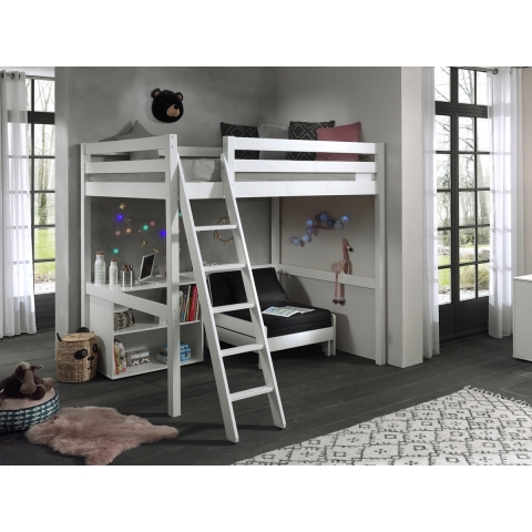 Lucevi pino mezzanine bed 140 x 200 cm pino boekenkast voor