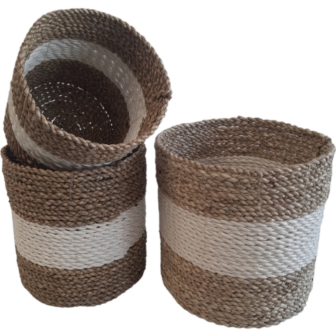 Furnilux Natuurlijke plantenbakken/ mandenset