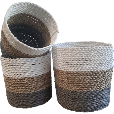Furnilux Natuurlijke plantenbakken/ mandenset