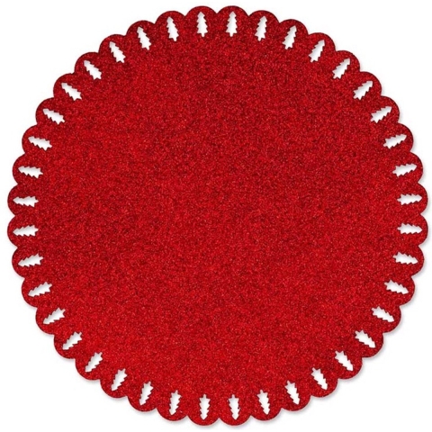 Unique Living | placemat xmas | rond | polyester | | Ø38cm