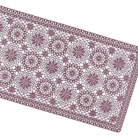 Unique Living | tafelloper amira vinyl 40x150cm cassis