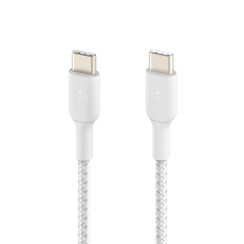 Belkin 240w Usb‑c Naar Oplaadkabel – Gevlochten Pcr (usb 2.0 2m Wit)