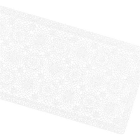 Unique Living | tafelloper amira vinyl 40x150cm white
