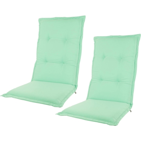 Kopu ® 2 stuks prisma aquamarine hoogwaardige tuinkussen hoge rug