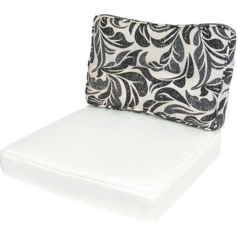 Kopu ® retro flower loungekussenset zit en rug 60 cm ivory