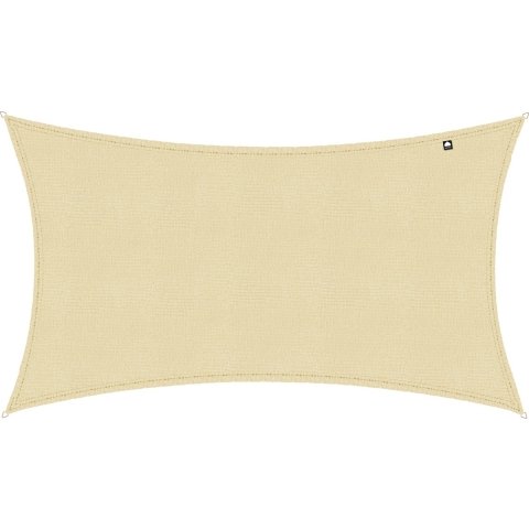 Kopu ® schaduwdoek rechthoek 280 gram waterdoorlatend 2x4 m creme