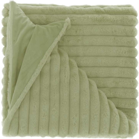 Unique Living plaid peppe tea green -150x200cm