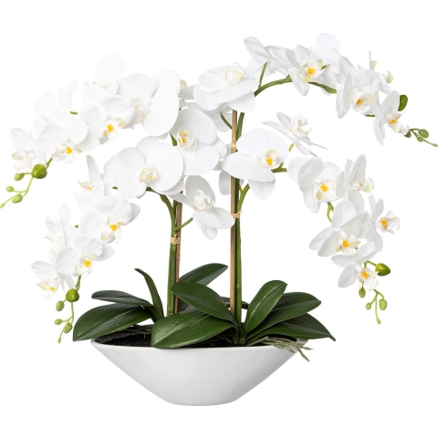Kopu ® kunstbloem orchidee 53 cm met schaal ovaal phalenopsis