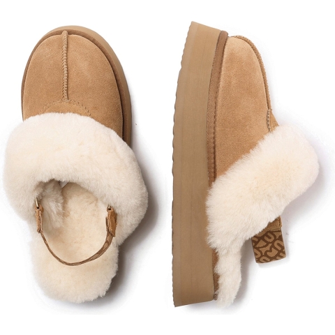 EVER AU Platformpantoffels met verwijderbare riem voor dames-WAGTAIL