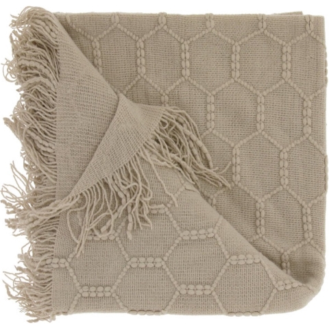 Unique Living plaid fee 127x152cm latte