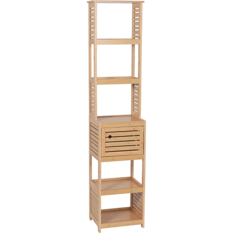 4goodz Hoge badkamerkast trinidad met deur en 5 legplanken 30x38x170 cm -