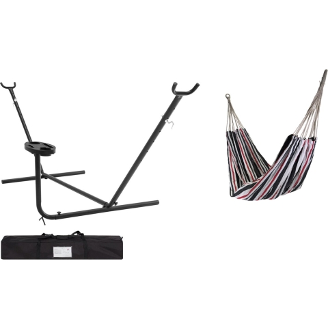 4gardenz ® hangmatstandaard met tafel en scandic hangmat