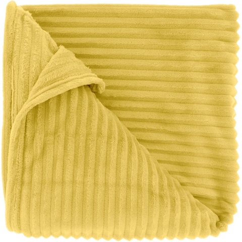 Unique Living plaid dez lemon yellow -150x200cm