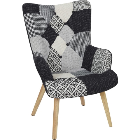 Home Deco Factory Patchwork fauteuil met armleuning helsinki comfortabel -