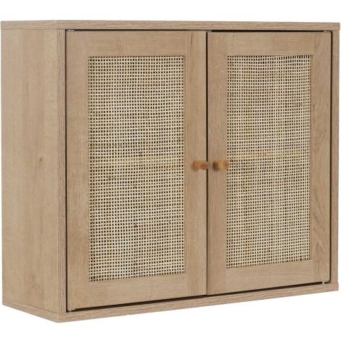 Home Deco Factory Hangkastje bali rattan wand badkamerkast hangend met rattan -