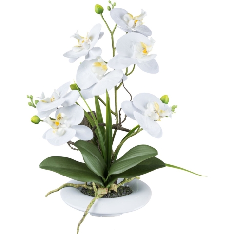 Kopu ® kunstbloem orchidee 41 cm met bloemschaal phalaenopsis