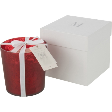 J-Line geurkaars m-chic glas root medium 15.5x15.5x15.5cm