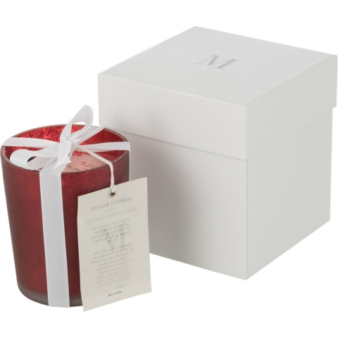 J-Line geurkaars m-chic glas root small 10x10x11.5cm