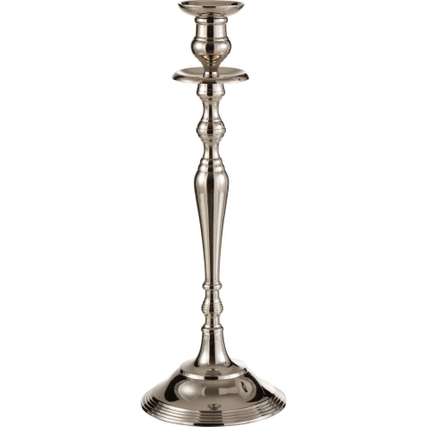 J-Line kandelaar klassiek aluminium zilver large 16x16x45cm