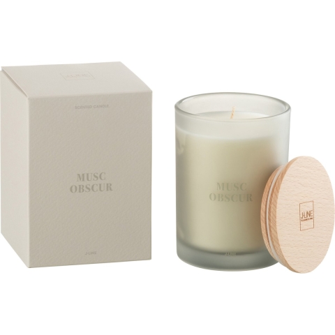J-Line geurkaars accords essentiels musc obscur-38h 8.5x8.5x12.5cm