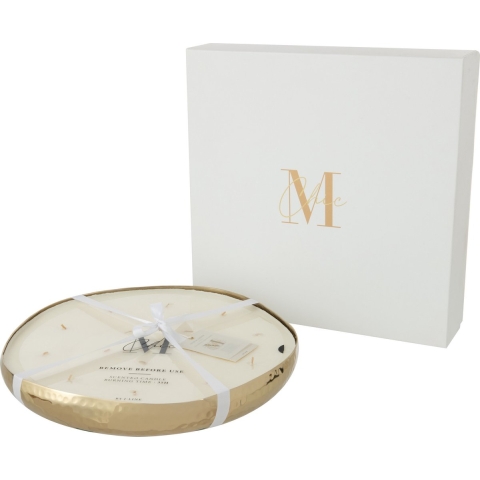 J-Line geurkaars m-chic metaal goud x-large 35.5x35.5x5cm