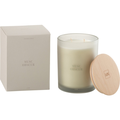 J-Line geurkaars accords essentiels musc obscur-52h 10.5x10.5x14cm