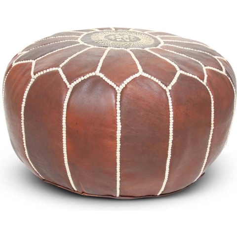 Safaary Marokkaanse poef leer rond