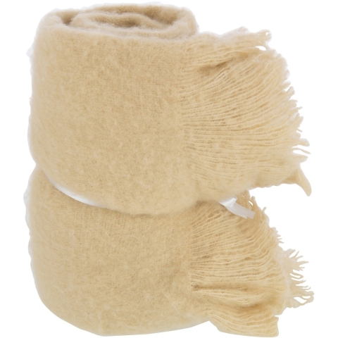 J-Line plaid franje polyester 180x130x2cm