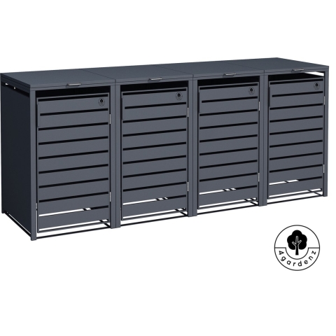 4gardenz ® kliko ombouw 4 kliko's containerombouw container ombouw antraciet