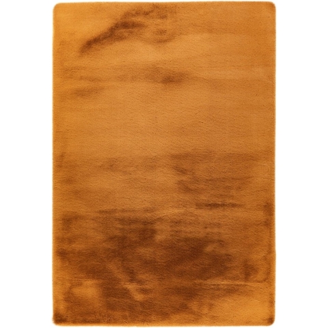 Muratap Heaven fluffy soft vloerkleed hoogpolig effen tapijt geel- 160 cm rond