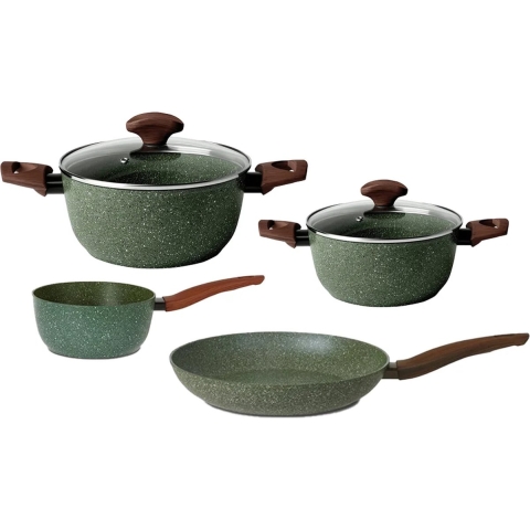 TVS Natura Induction pannenset 4 delig met glazen deksels